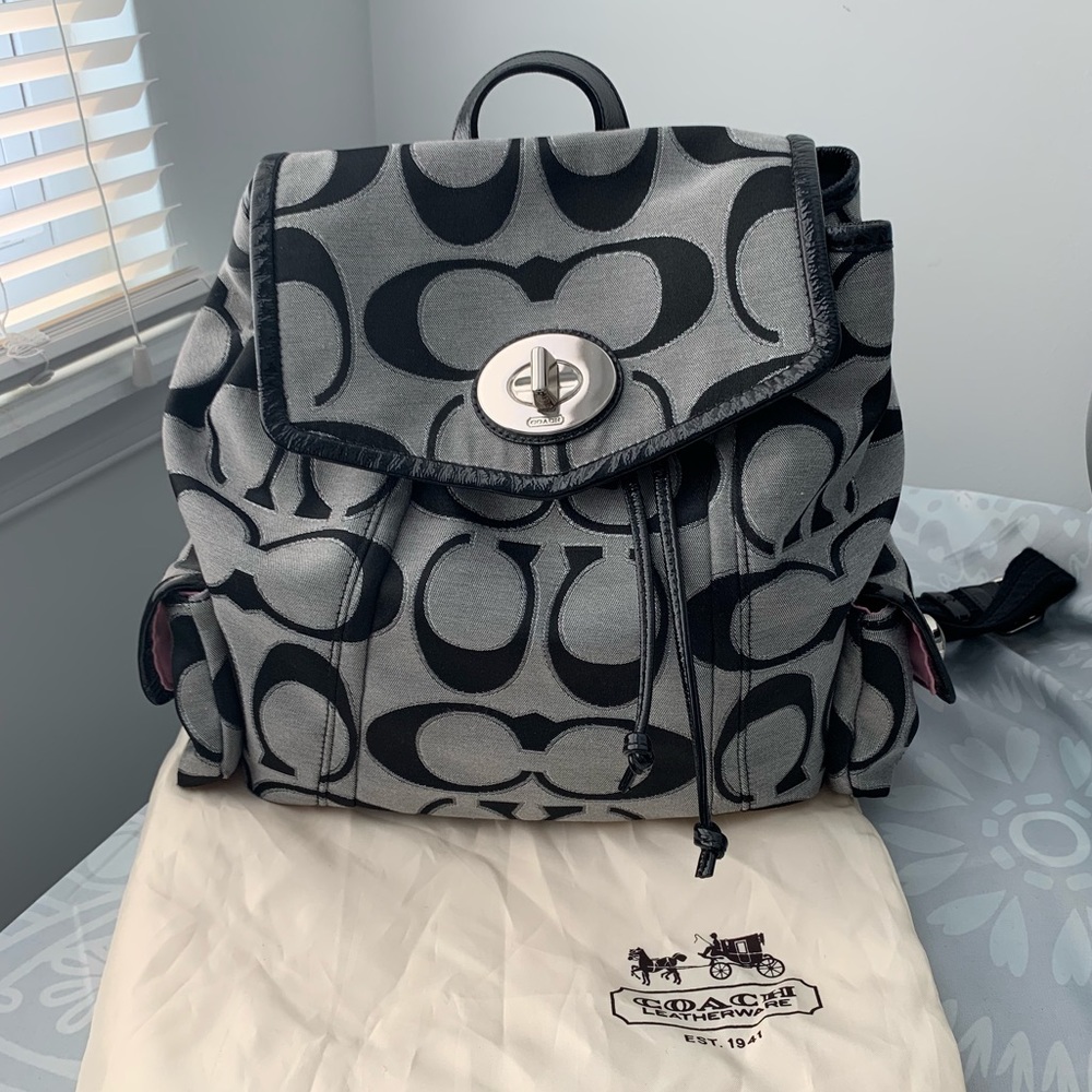 COACH BACKPACK PURSE - SIGNATURE ‘C’ PATTERN